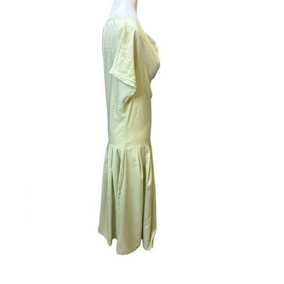LEMALAYA Elegant one-shoulder Asymmetrical Dress Light Green Size XL - Picture 4 of 4